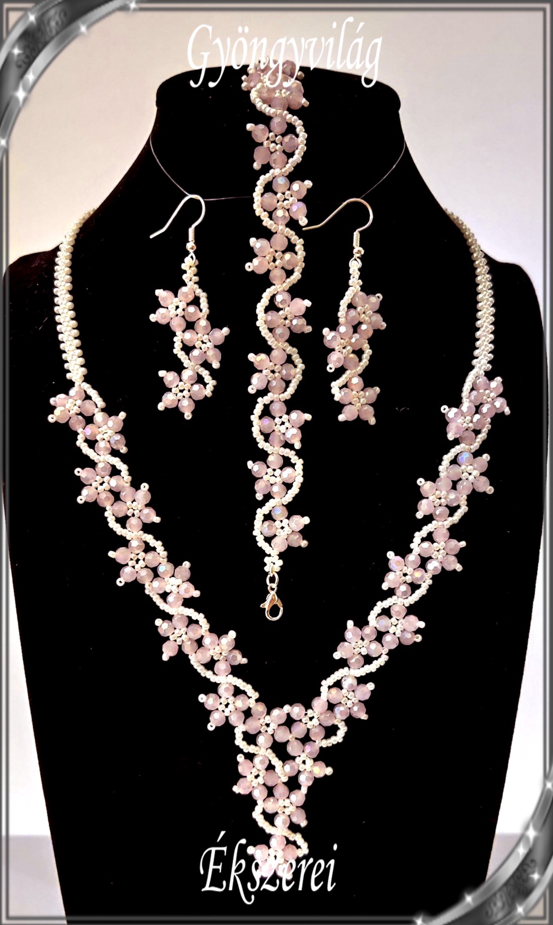 Nunta, mireasa, set de bijuterii casual, SSZEB-GY02-br opal alb - bijuterii - seturi de bijuterii - Artynos.ro