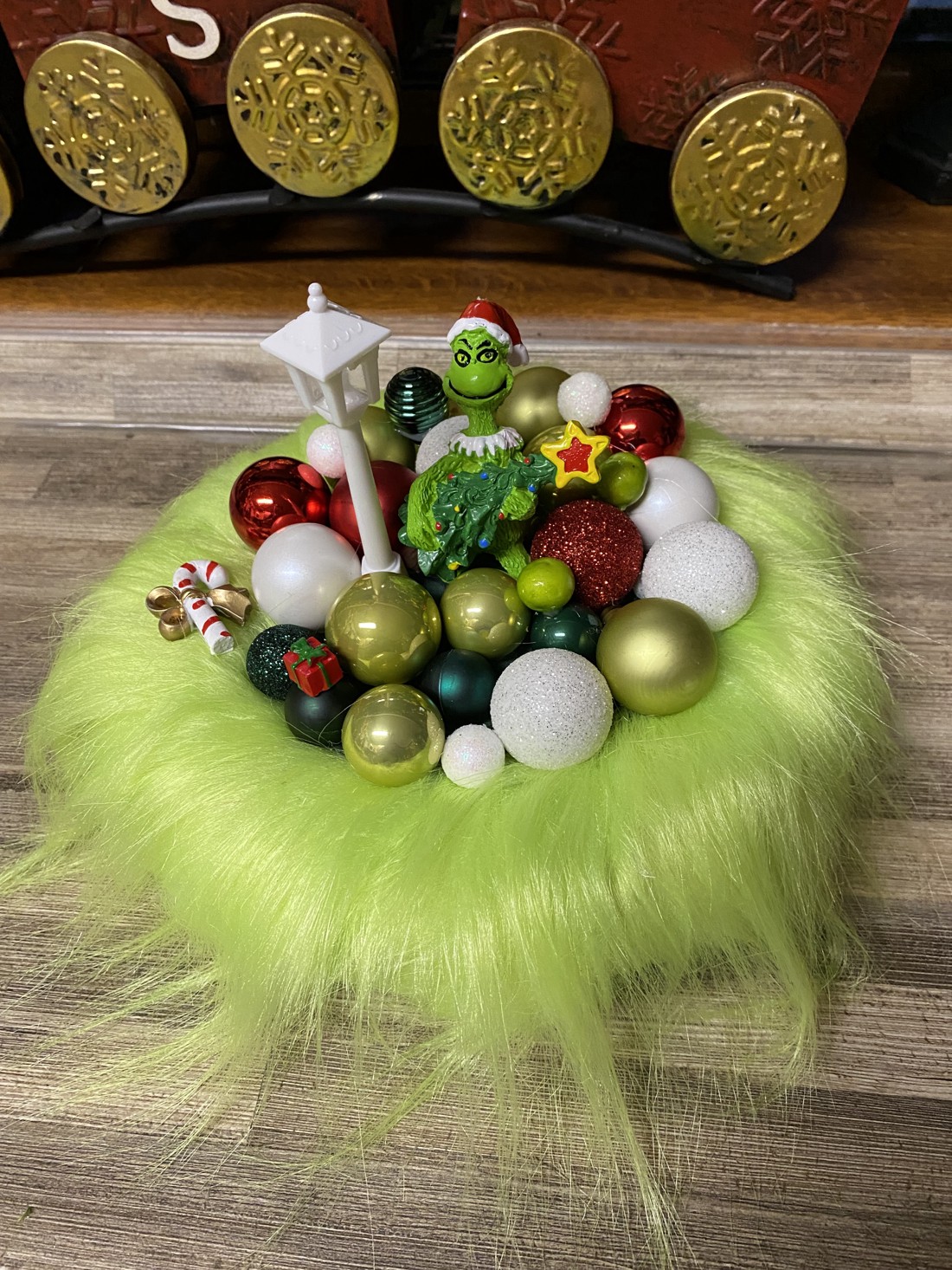 Grinch Crăciun coroană decorare masă -  - Artynos.ro
