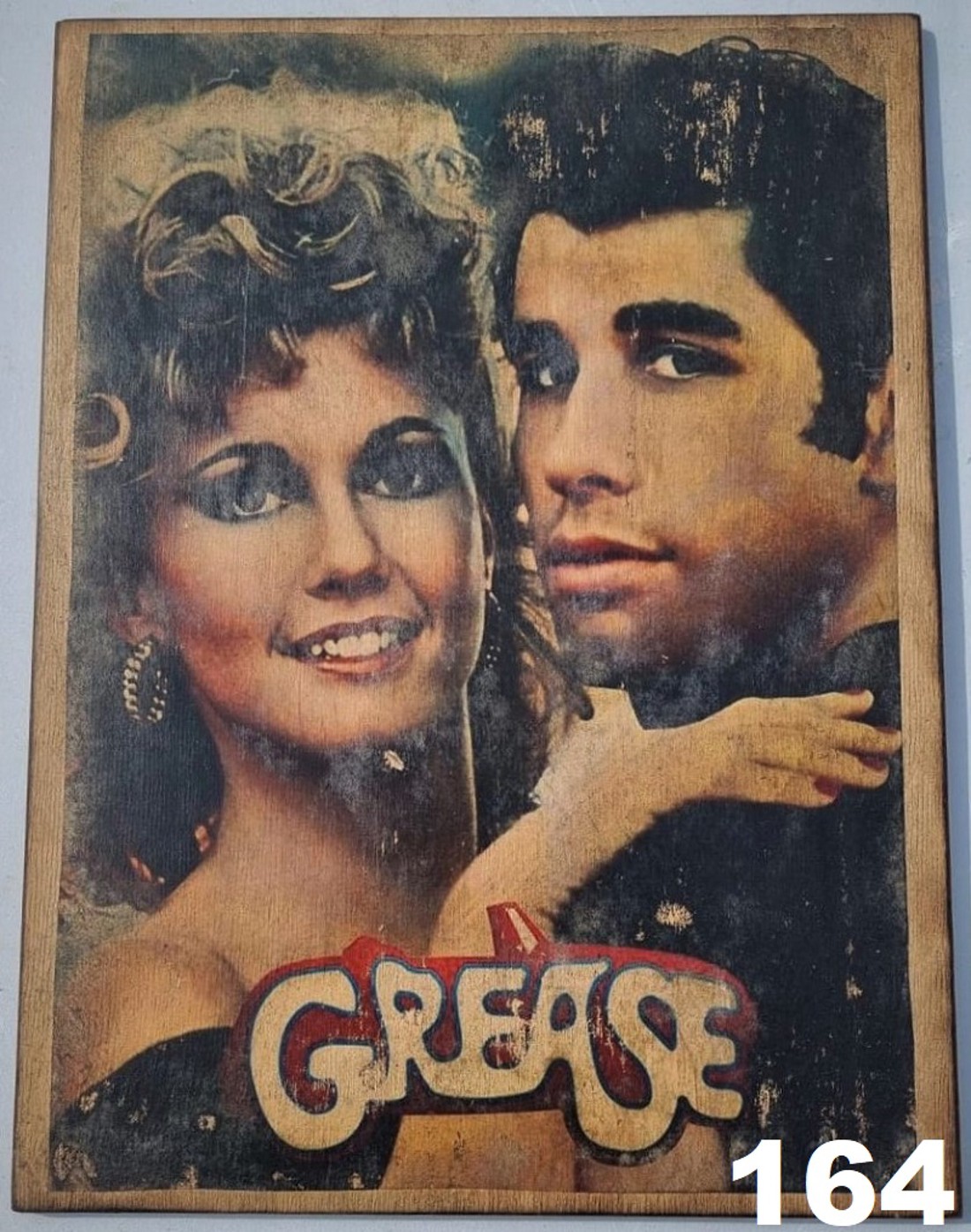 Grease poza din lemn - casă & stil de viață - accesorii pentru decorat casa - picturi murale - artă de perete din lemn - Artynos.ro