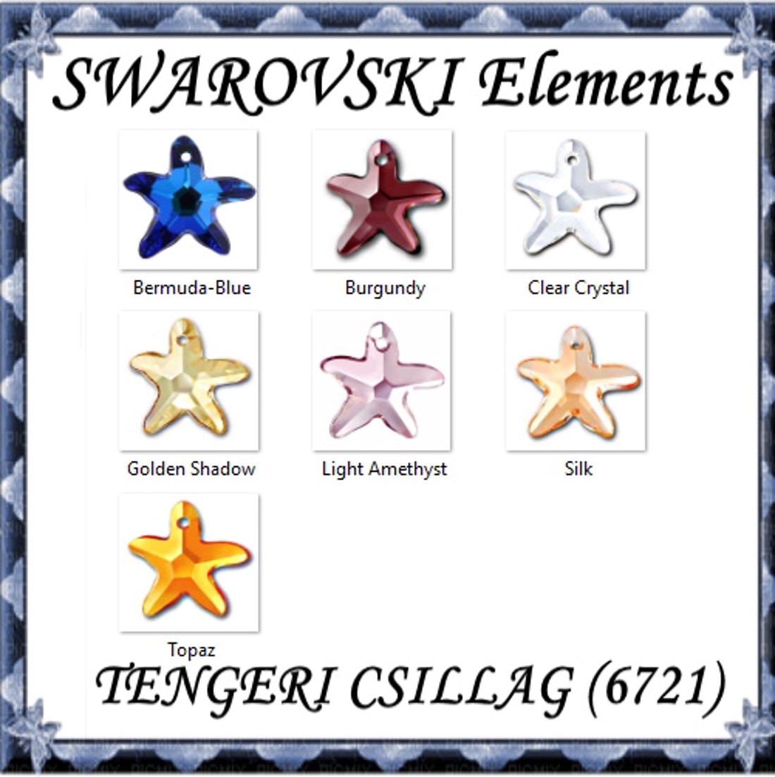 Bijuterii: stea de mare Swarovski 16mm în mai multe culori - - Artynos.ro Bijuterii: stea de mare Swarovski 16mm în mai multe culori - - Artynos.ro