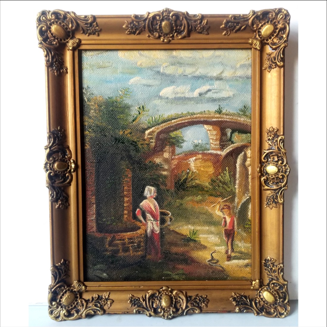 Pictură istorică vintage în ulei - arte vizuale și accesorii  - picturi - pictură în ulei - Artynos.ro