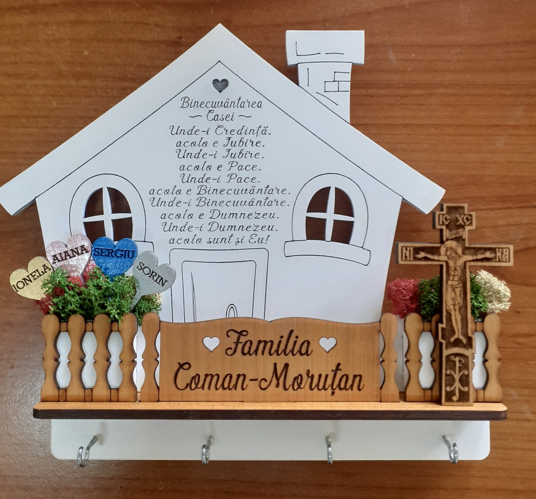 Suport pentru chei personalizat, cu licheni  - casă & stil de viață - decorațiuni de casă - decorațiuni de pereți - suport pentru chei - Artynos.ro