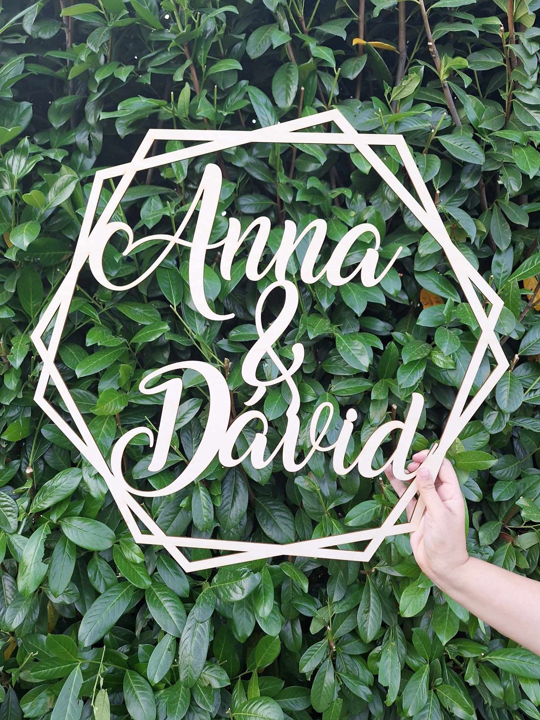 Plăcuță hexagonală dublă pentru nuntă -  - Artynos.ro