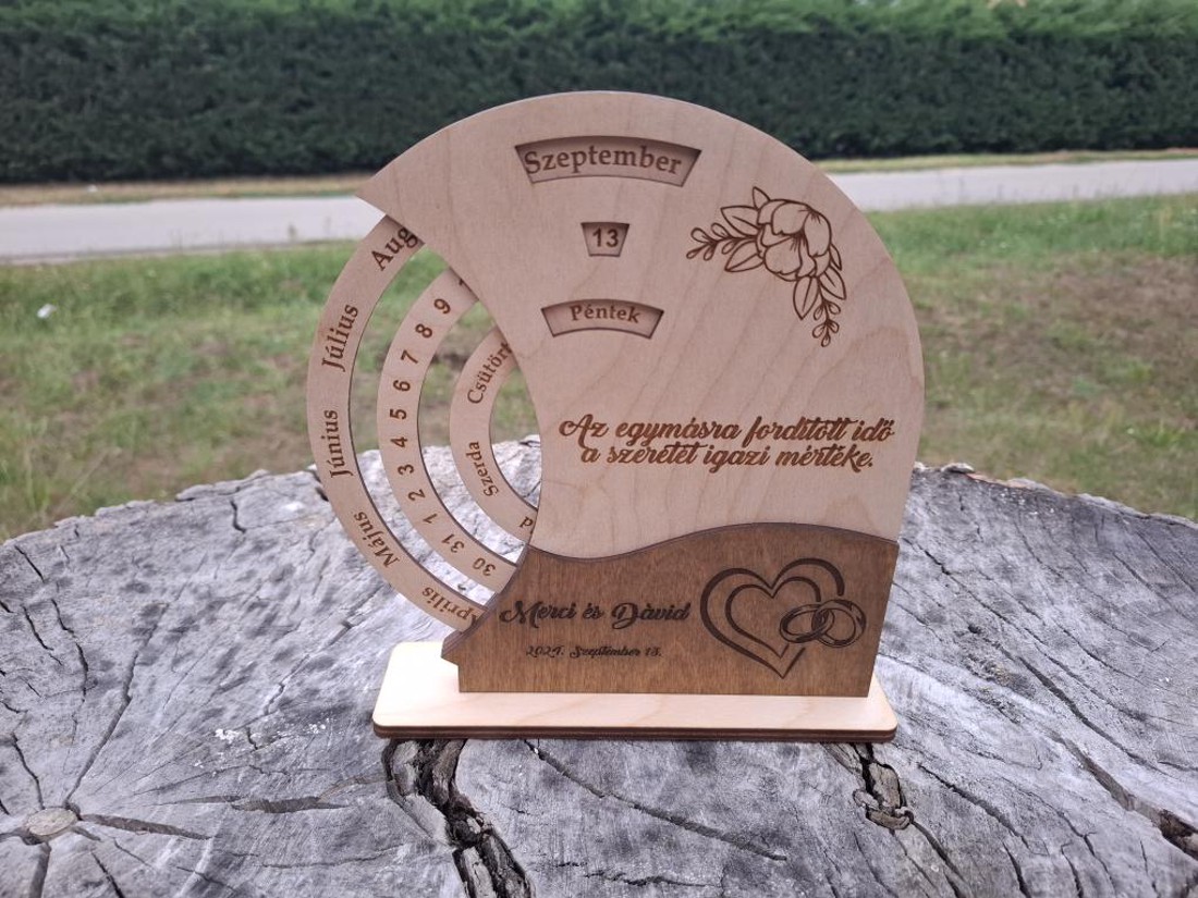 Calendar perpetuu unic pentru salutul părinților la nuntă  - casă & stil de viață - produse de papetărie - calendar și planificator - Artynos.ro