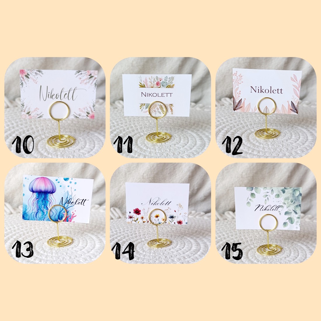 Card cu numele invitatului, place card nunta eucalipt - accesorii nuntă - invitații și felicitări de nuntă - carduri de așezare nuntă  - Artynos.ro