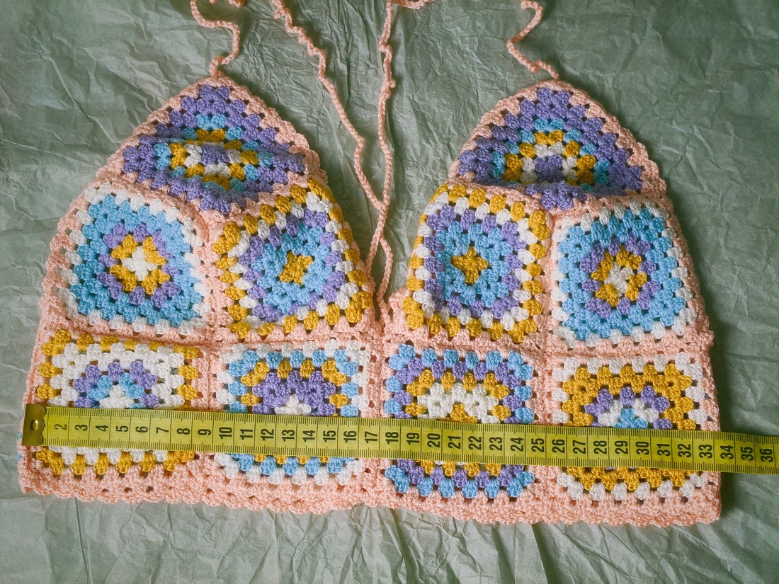 Top crosetat colorat, de vara - îmbrăcăminte și modă - haine damă - top de damă, bralette - Artynos.ro