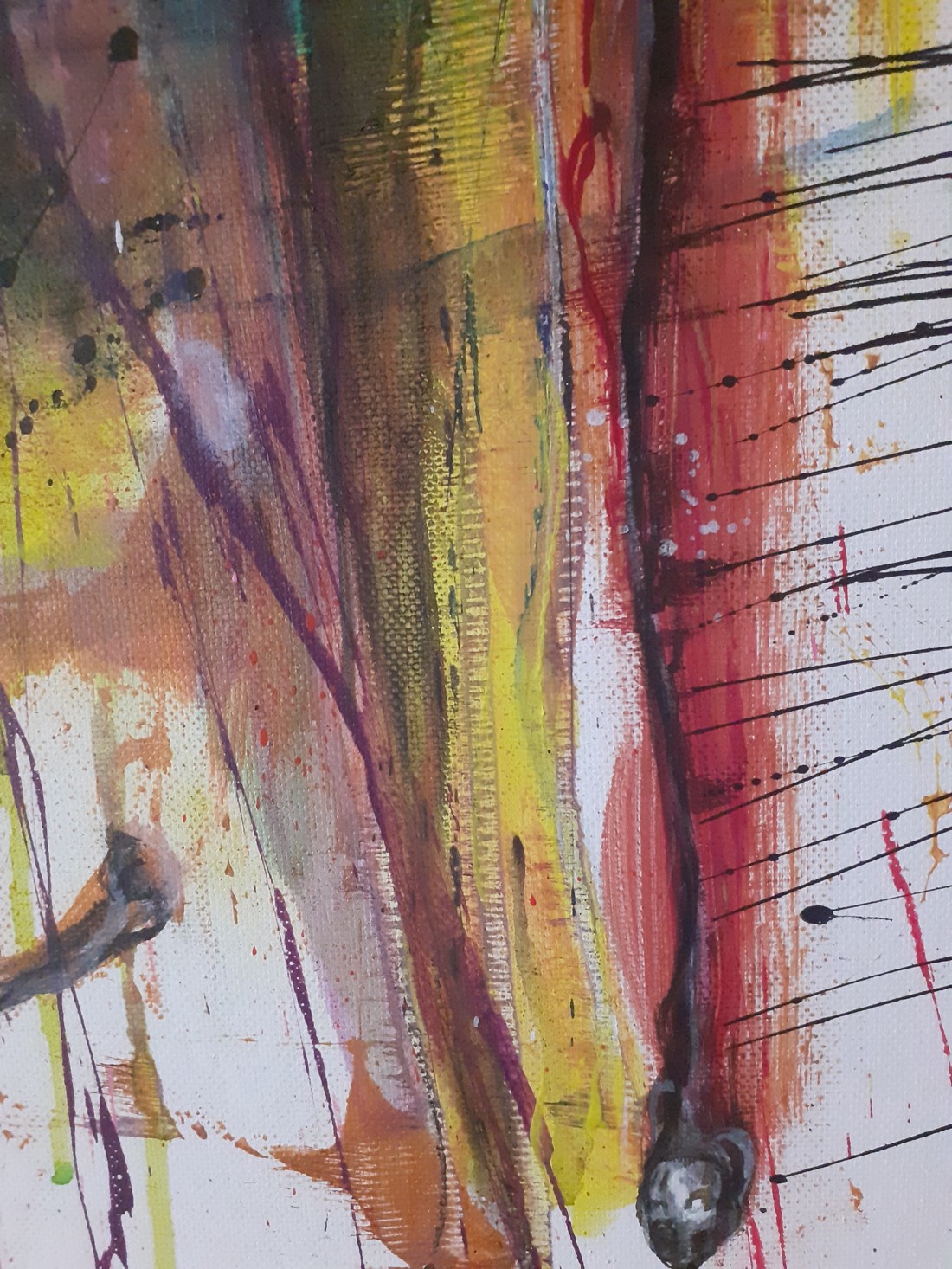 Pădurea din visul meu - pictură abstractă pe pânză, de Zsolt Böszörményi Kovács -  - Artynos.ro