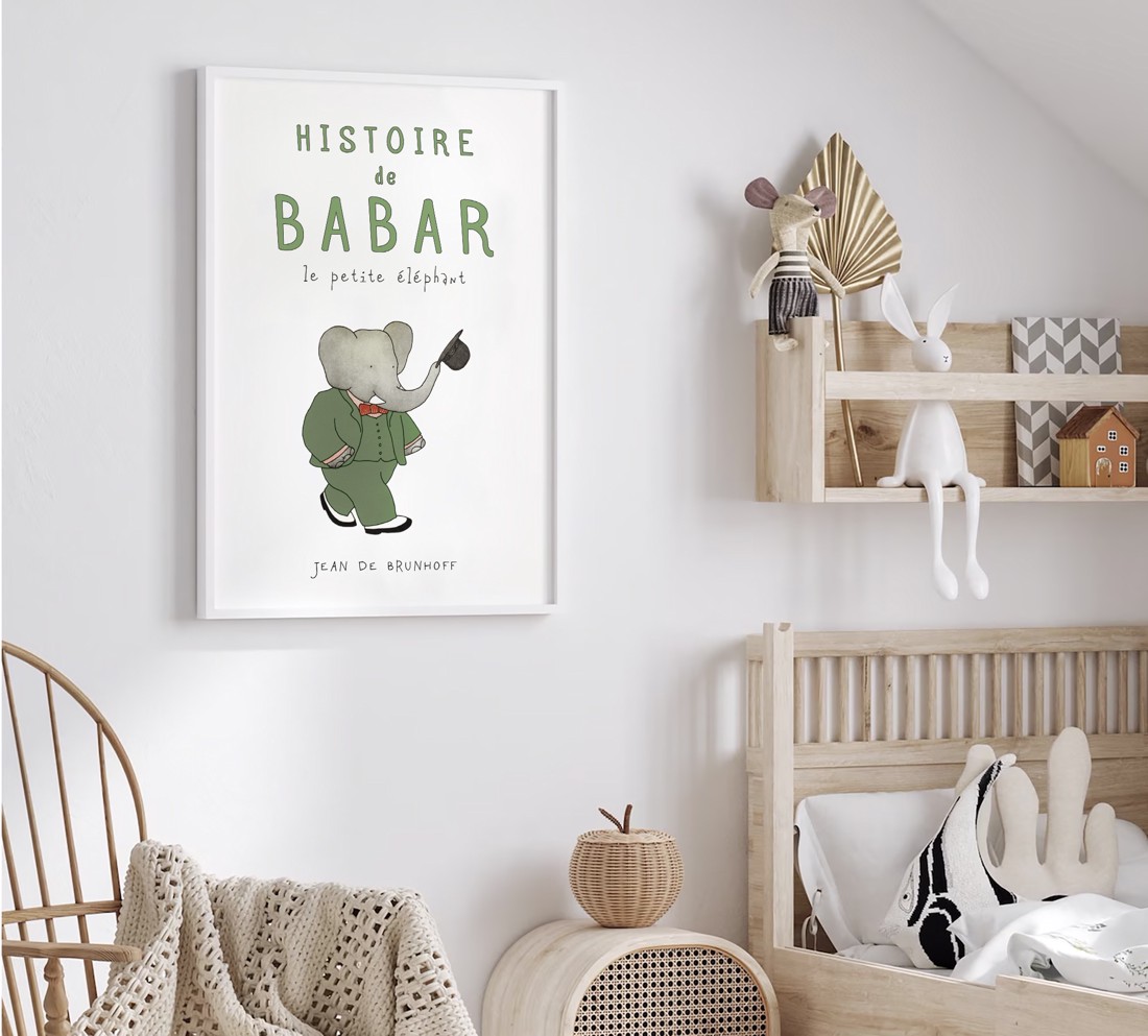 Babar elefant poster, camera copiilor arta de perete, poster - - Artynos.ro Babar elefant poster, camera copiilor arta de perete, poster - - Artynos.ro