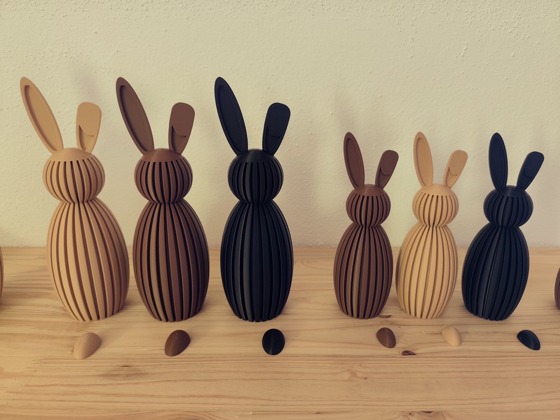 Colecția de iepurași cu urechi pliate Japandi � 4 mărimi, cu urechi ridicate/coborâte -  - Artynos.ro
