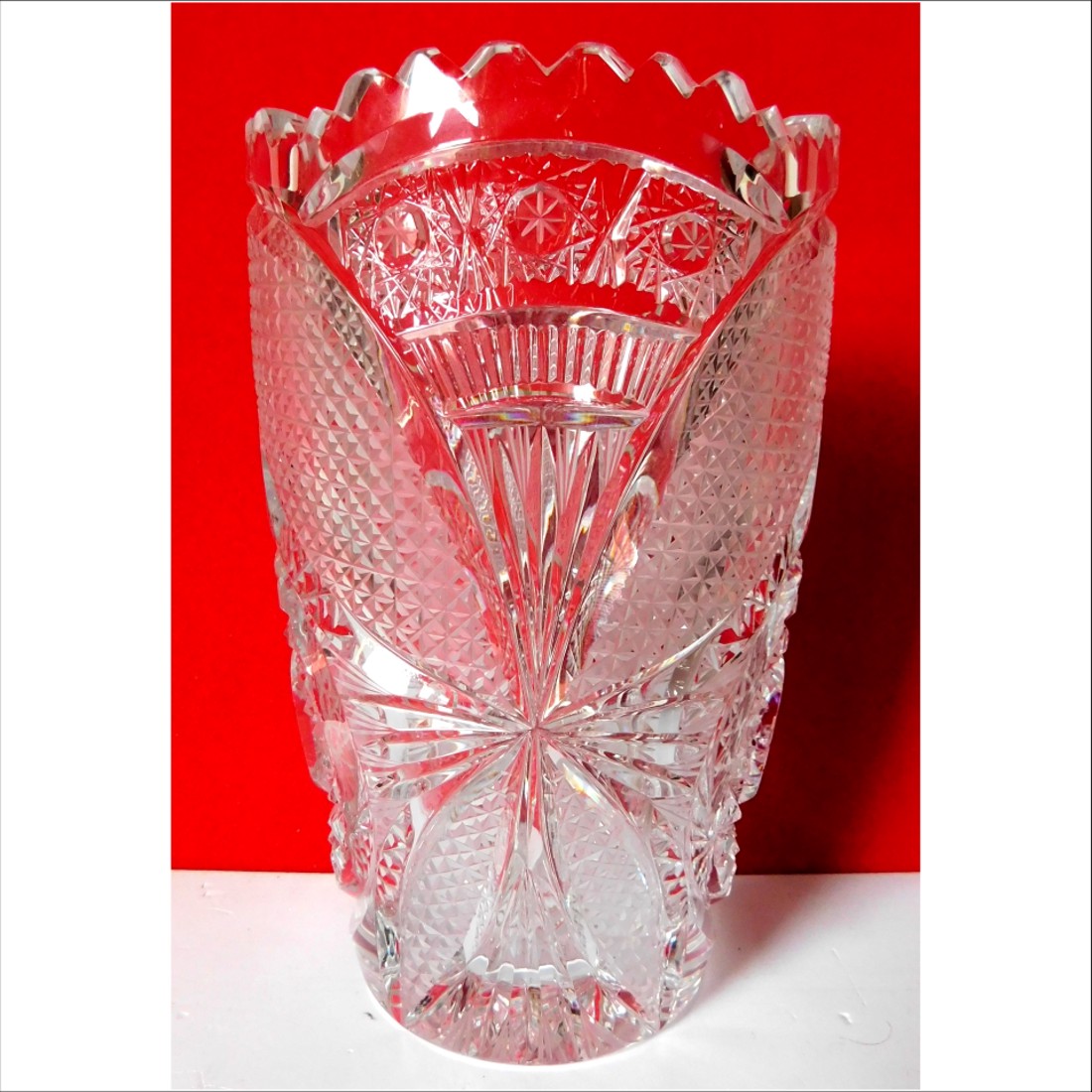 Vază mare din cristal boemian ceh lustruit - casă & stil de viață - decorațiuni de casă - accesorii florale - vaze - Artynos.ro