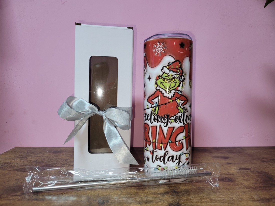 Termos Grinch - crăciun - decorațiuni de crăciun de casă - decor pentru masă de crăciun - Artynos.ro