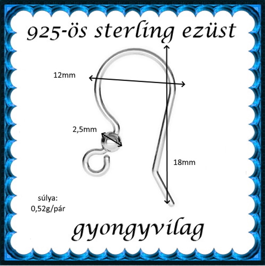 Accesorii pentru bijuterii din argint 925: bază pentru cercei cu cârlig EFK A 91 - - Artynos.ro Accesorii pentru bijuterii din argint 925: bază pentru cercei cu cârlig EFK A 91 - - Artynos.ro