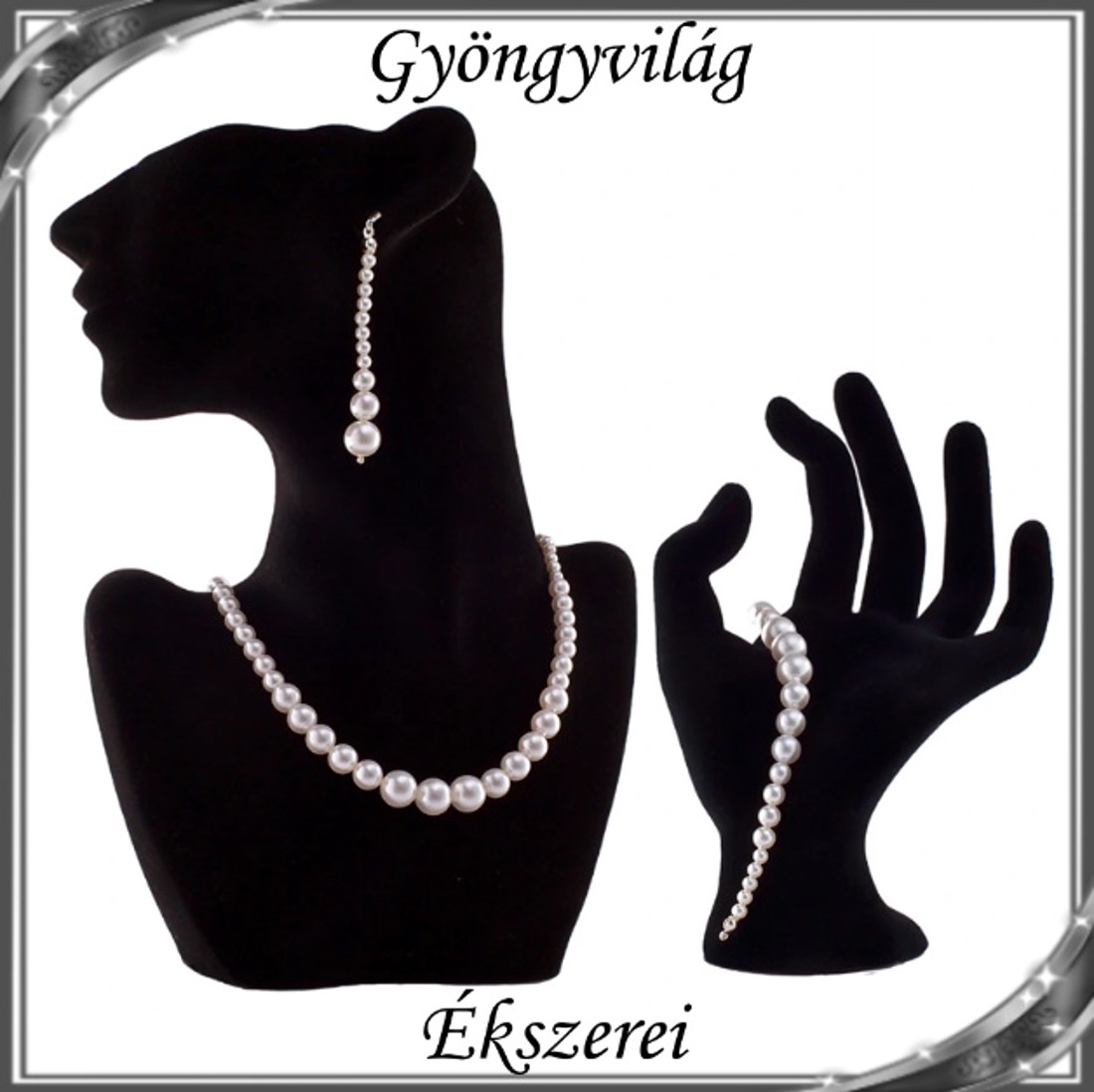 Set de bijuterii pentru nuntă, mireasă, casual, cristal Swarovski SSZ-ESWPG 02-1 K -  - Artynos.ro