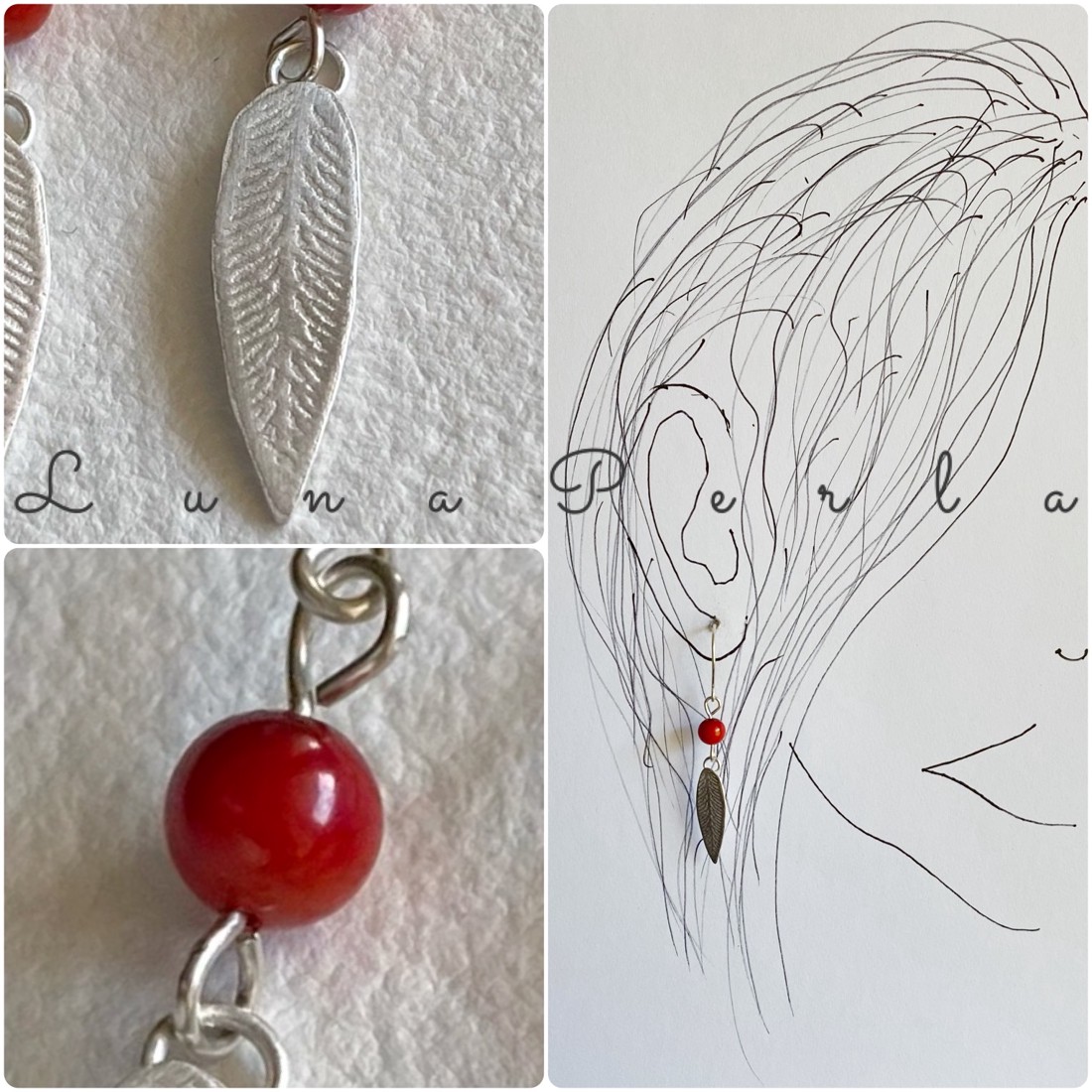 Cercei din coral cu argint - - Artynos.ro Cercei din coral cu argint - - Artynos.ro