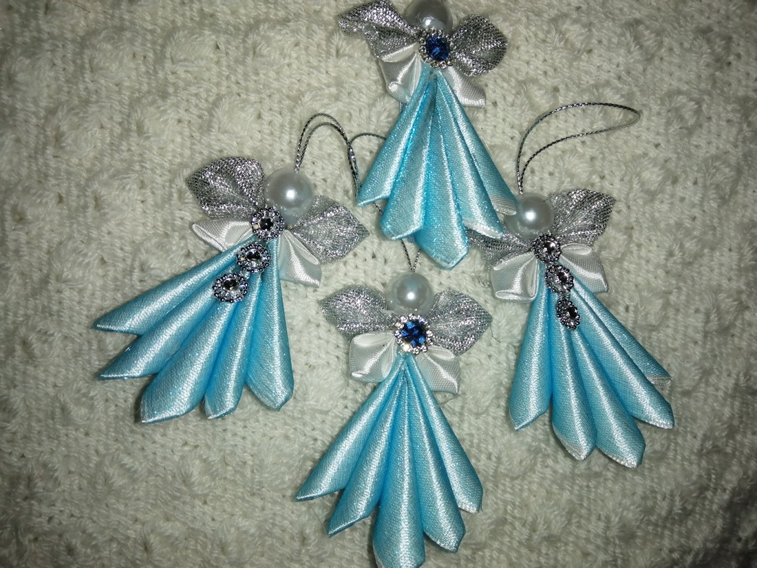 Înger în albastru - crăciun - decorațiuni de crăciun de casă - figurine pentru pomul de crăciun - Artynos.ro