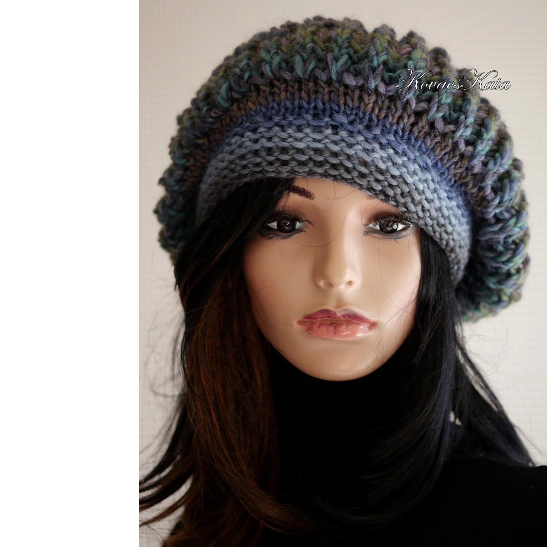 BORBÁLA / gaia - șapcă, beretă exclusiv tricotată manual din lână groasă - îmbrăcăminte și modă - eșarfe, pălării, fularuri - căciulă - Artynos.ro
