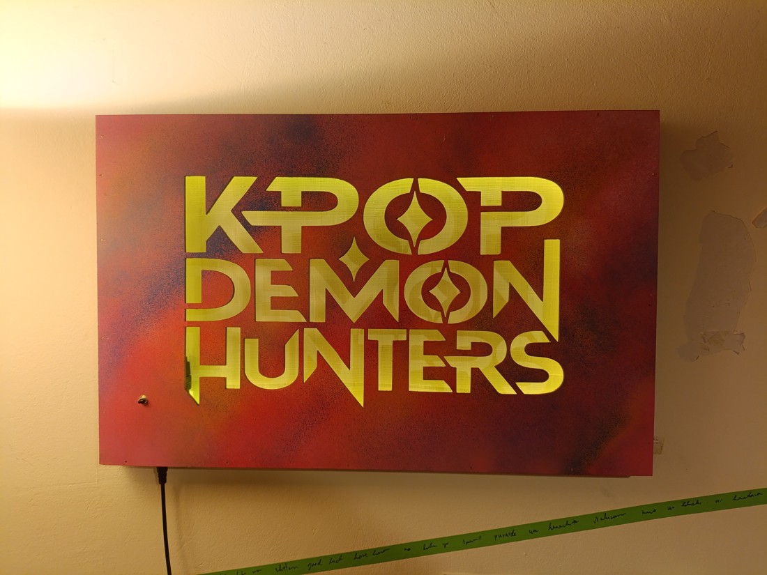 K-Pop Demon Hunters pictură murală iluminată - casă & stil de viață - lămpi și corpuri de iluminat - lampă de ambianță - Artynos.ro