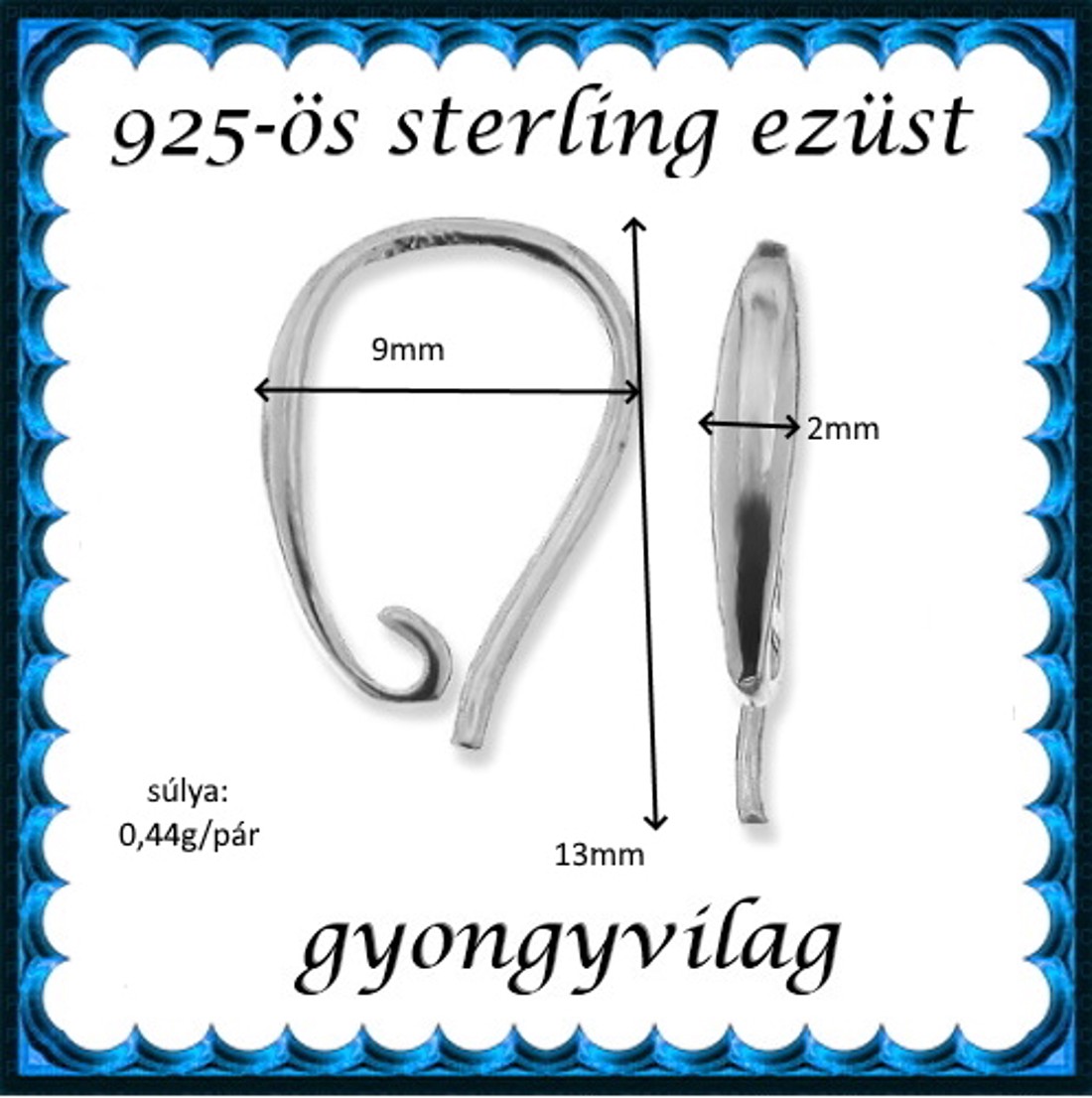 Accesorii pentru bijuterii din argint 925: bază pentru cercei cu cârlig EFK A 92 - - Artynos.ro Accesorii pentru bijuterii din argint 925: bază pentru cercei cu cârlig EFK A 92 - - Artynos.ro