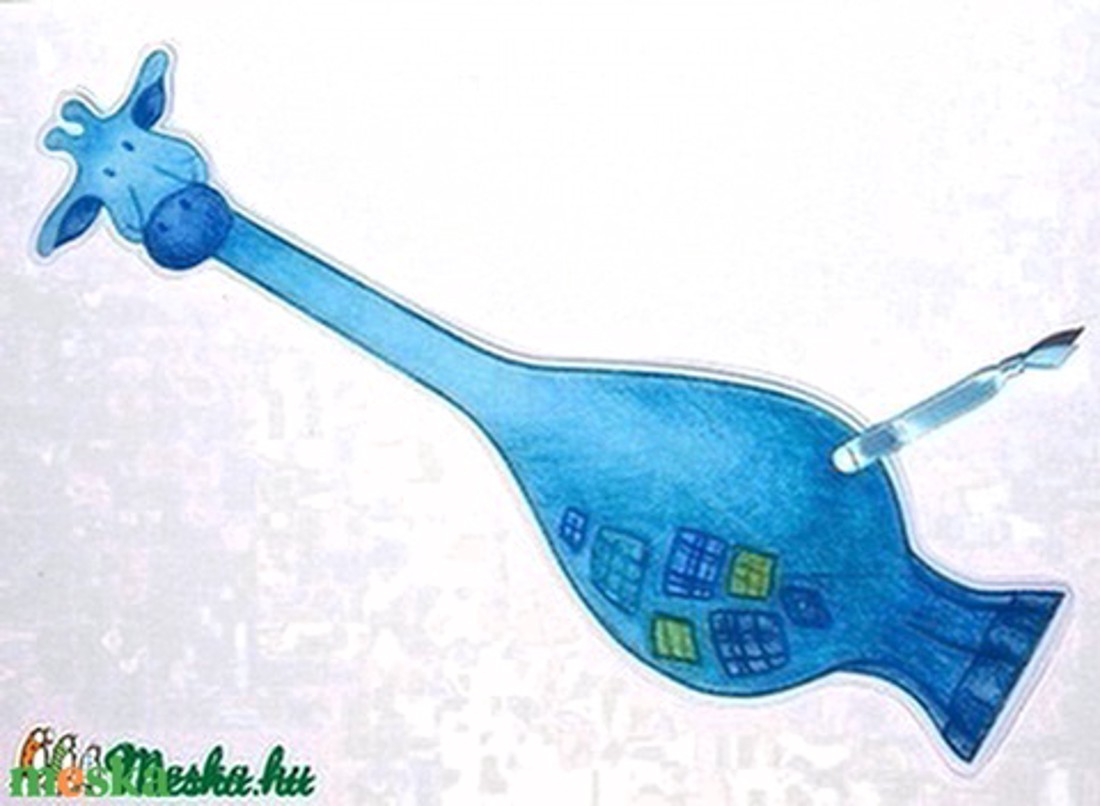 Semn de carte girafă albastră -  - Artynos.ro