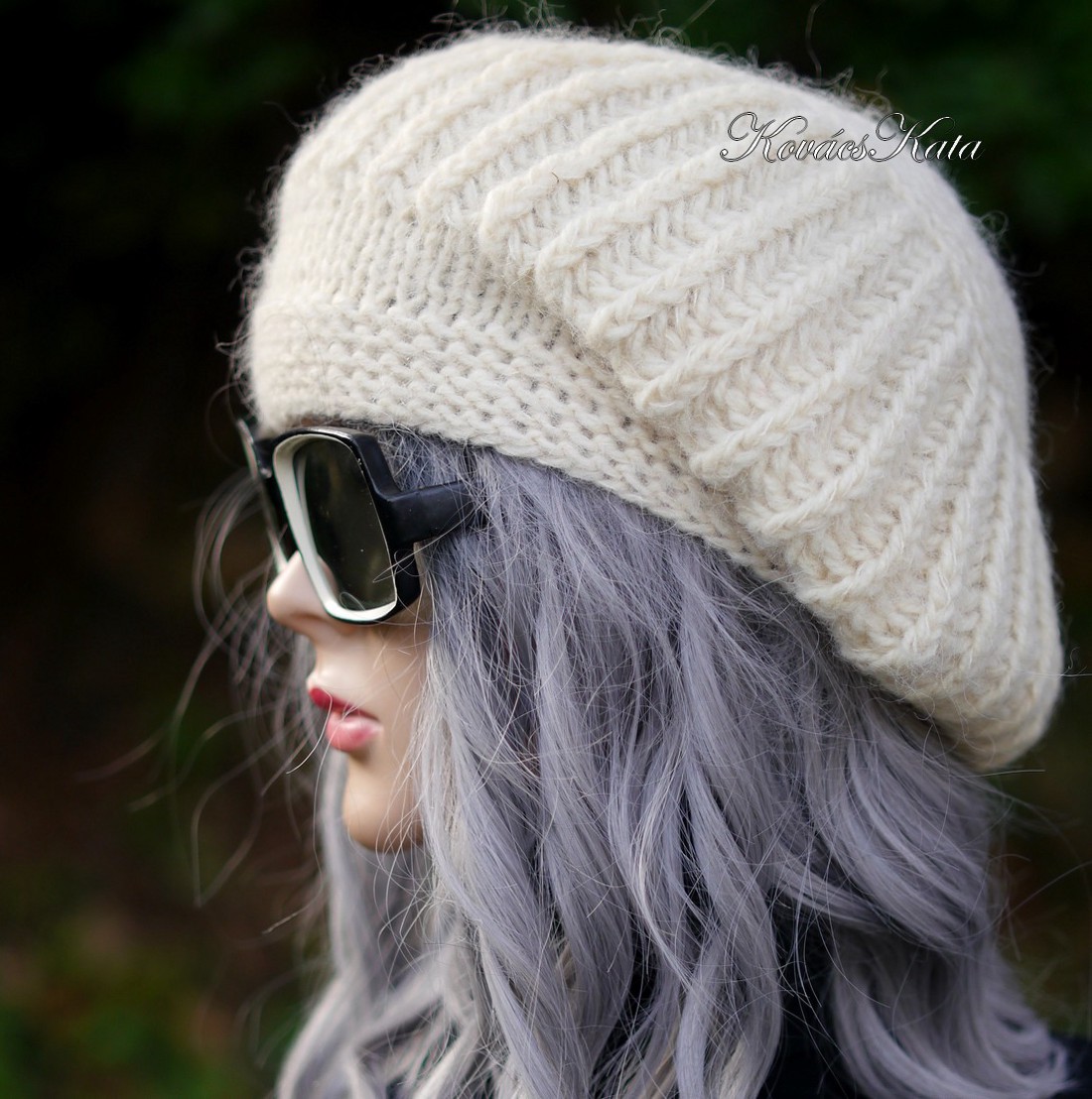 BORBÁLA/ fildeș - șapcă exclusivă tricotată manual din alpaca groasă - îmbrăcăminte și modă - eșarfe, pălării, fularuri - căciulă - Artynos.ro
