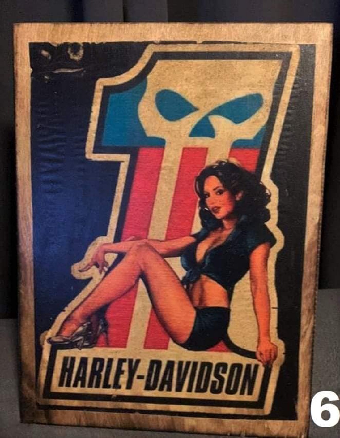 Harley Davidson imagine din lemn - casă & stil de viață - accesorii pentru decorat casa - picturi murale - artă de perete din lemn - Artynos.ro