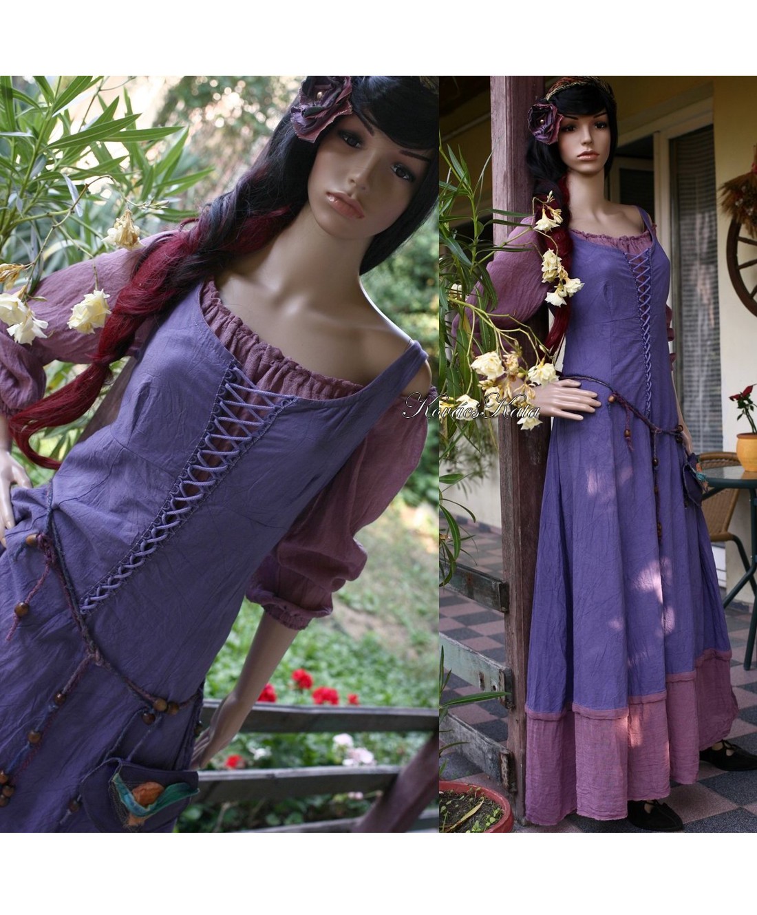 GISELLE - Costum de design gotic și romantic - îmbrăcăminte și modă - haine damă - rochie, dintr-o bucată - Artynos.ro