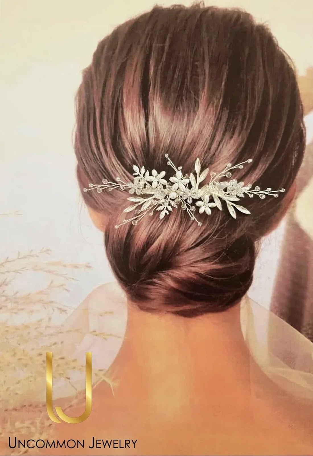 JULIA - pieptan mireasa - accesorii nuntă - ornamente de păr de nuntă - accesorii păr nuntă - Artynos.ro