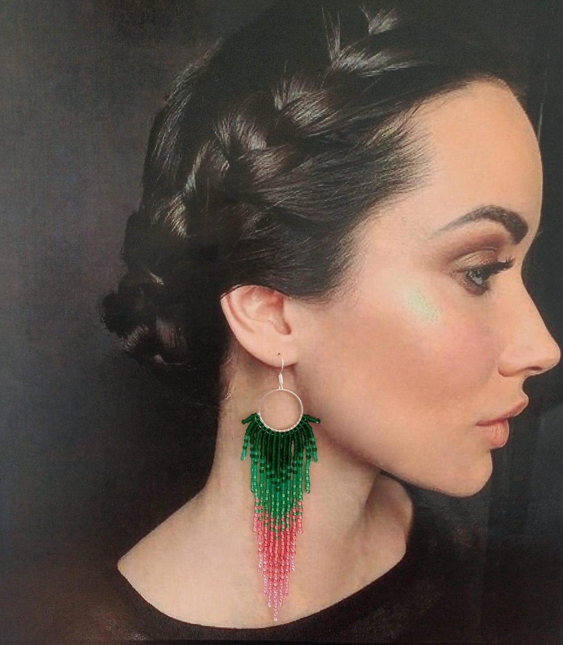 Cercei boho fringe in nuante de verde si roz - bijuterii - cercei - cercei cu franjuri - Artynos.ro Cercei boho fringe in nuante de verde si roz - bijuterii - cercei - cercei cu franjuri - Artynos.ro