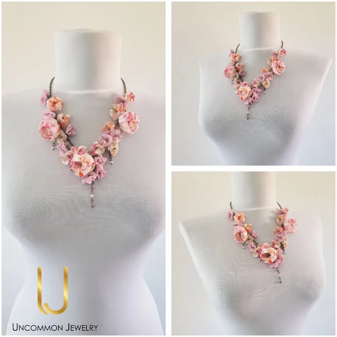 Colier floral - bijuterii - coliere - coliere statement - Artynos.ro