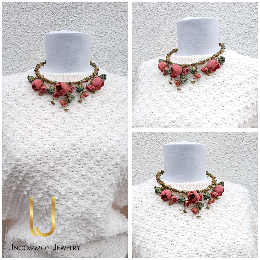 Colier statement Earthy Boho cu unakite -  - Artynos.ro