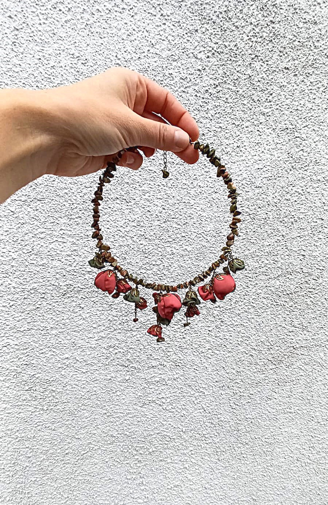 Colier statement Earthy Boho cu unakite -  - Artynos.ro