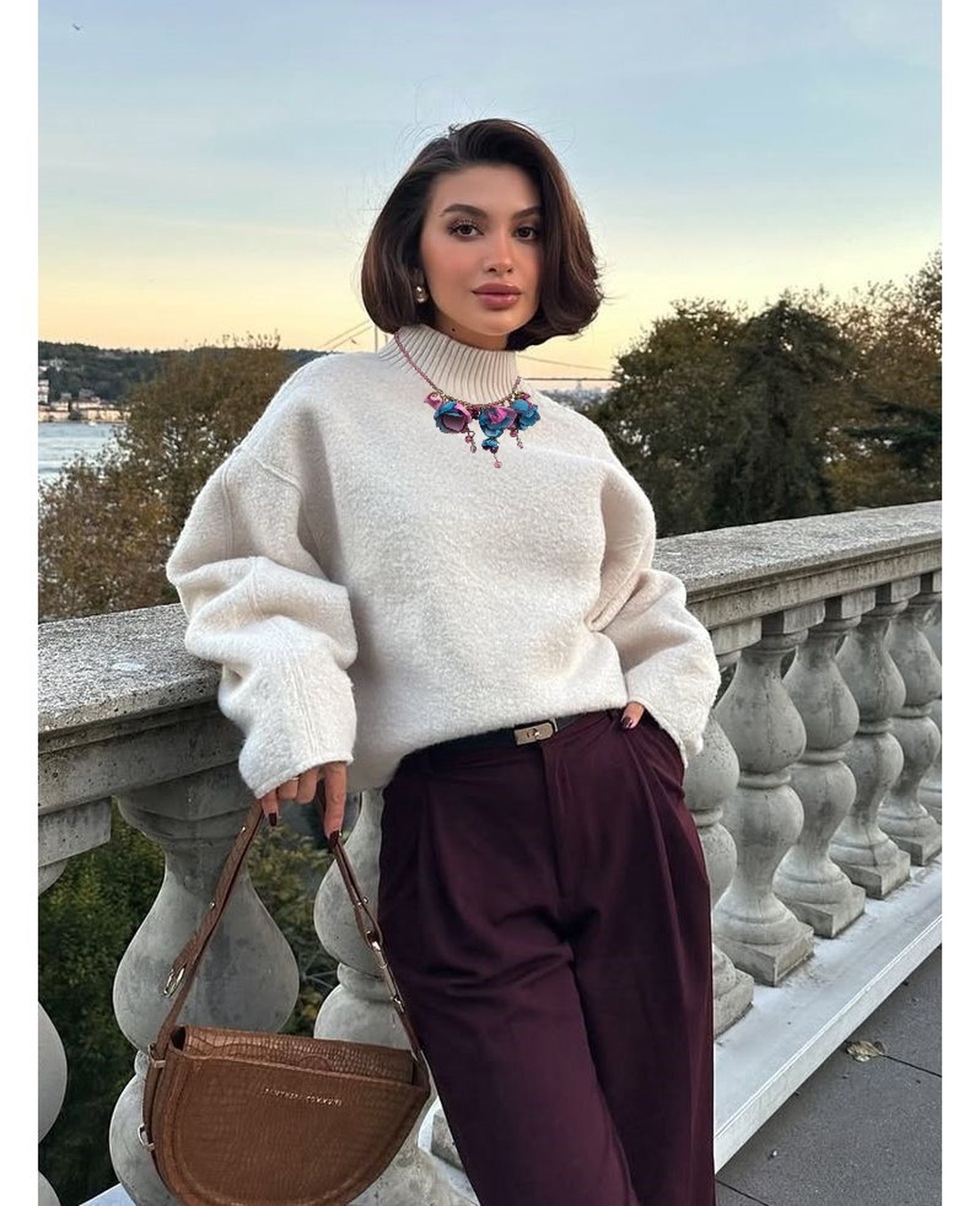 Colier floral Urban Petals - bijuterii - coliere - coliere cu multiple șiruri - Artynos.ro