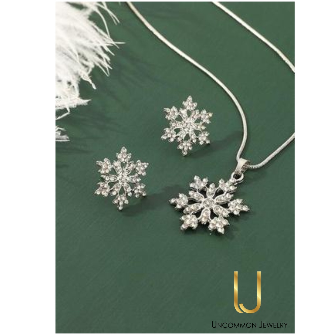 Set zirconiu Snowflake - crăciun - cadouri de moș crăciun - cadouri de moș crăciun - Artynos.ro