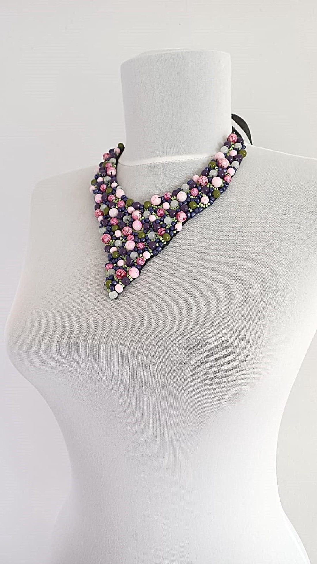 Colier statement - bijuterii - coliere - coliere din mărgele - Artynos.ro