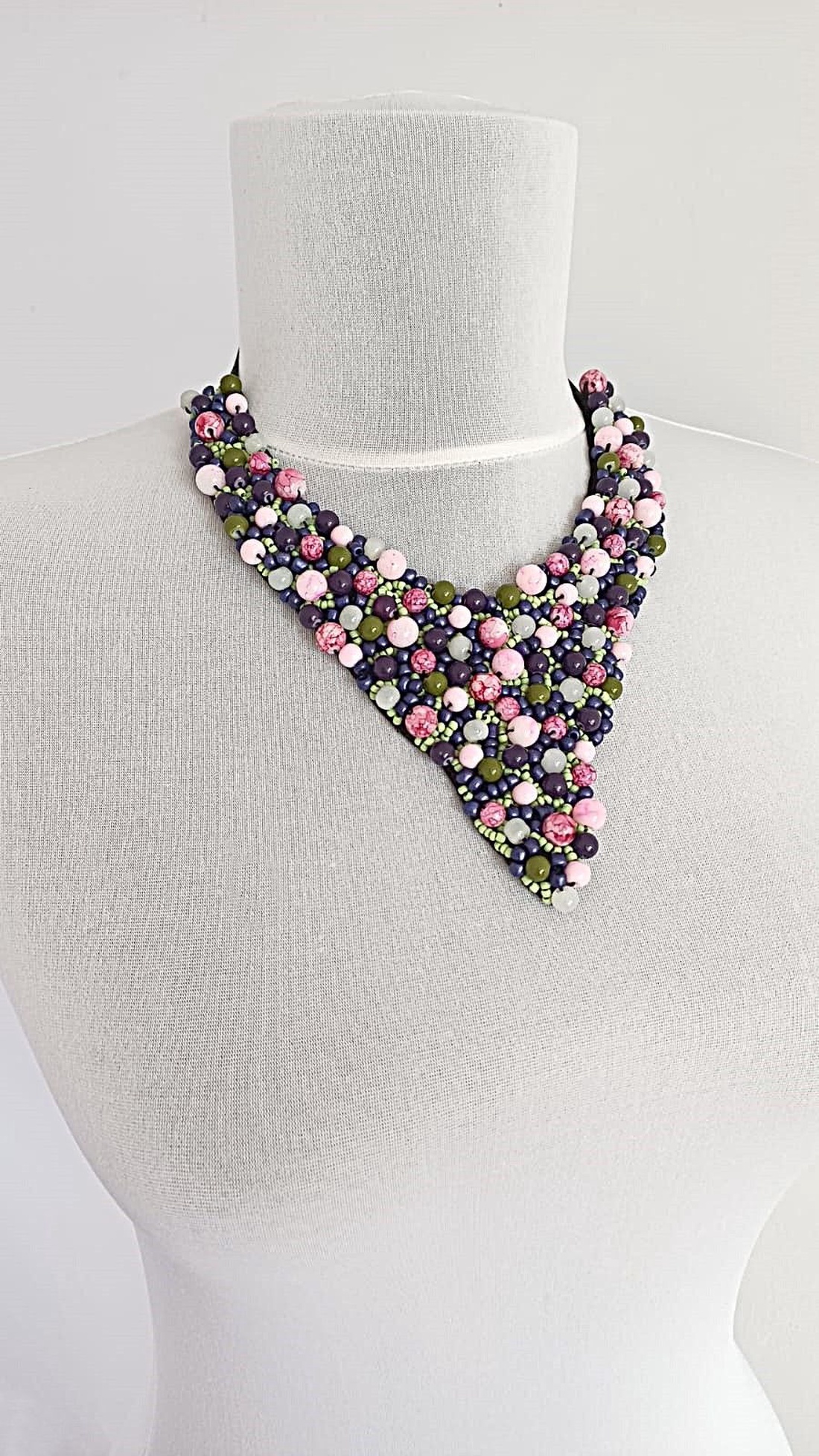 Colier statement - bijuterii - coliere - coliere din mărgele - Artynos.ro