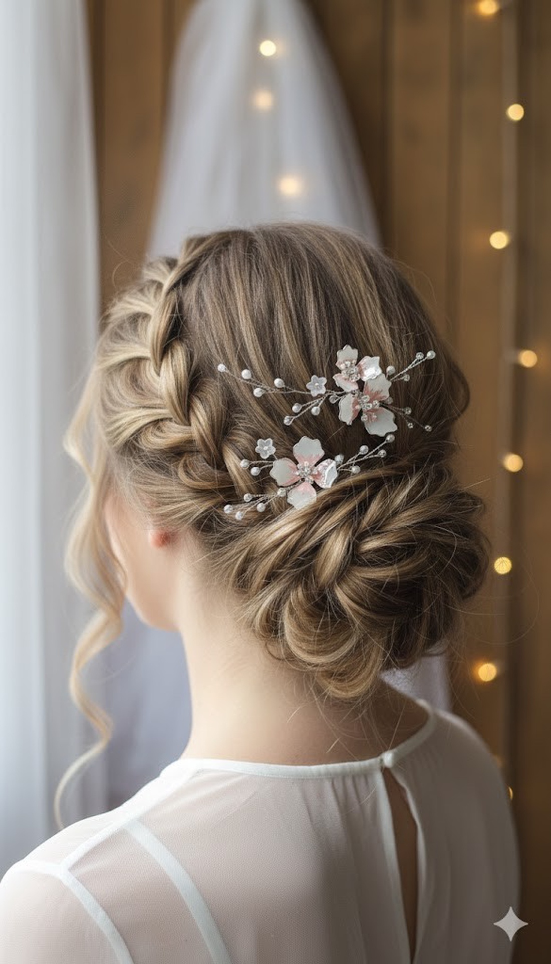 Pini mireasa Soft Blush - accesorii nuntă - ornamente de păr de nuntă - accesorii păr nuntă - Artynos.ro