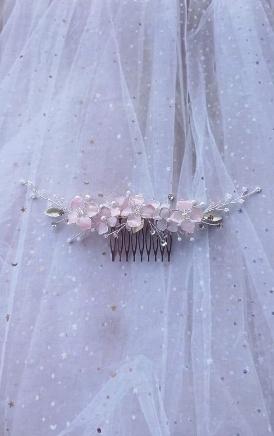 Blossom Mist - accesoriu par - accesorii nuntă - ornamente de păr de nuntă - accesorii păr nuntă - Artynos.ro