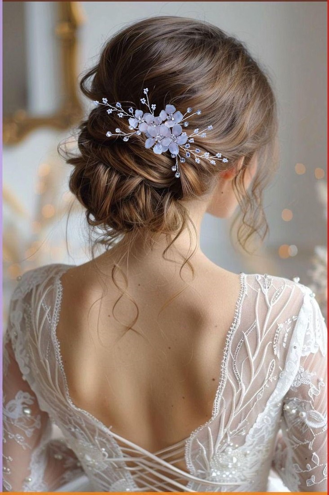 Pieptan mireasa Cherry Blossoms - accesorii nuntă - ornamente de păr de nuntă - accesorii păr nuntă - Artynos.ro