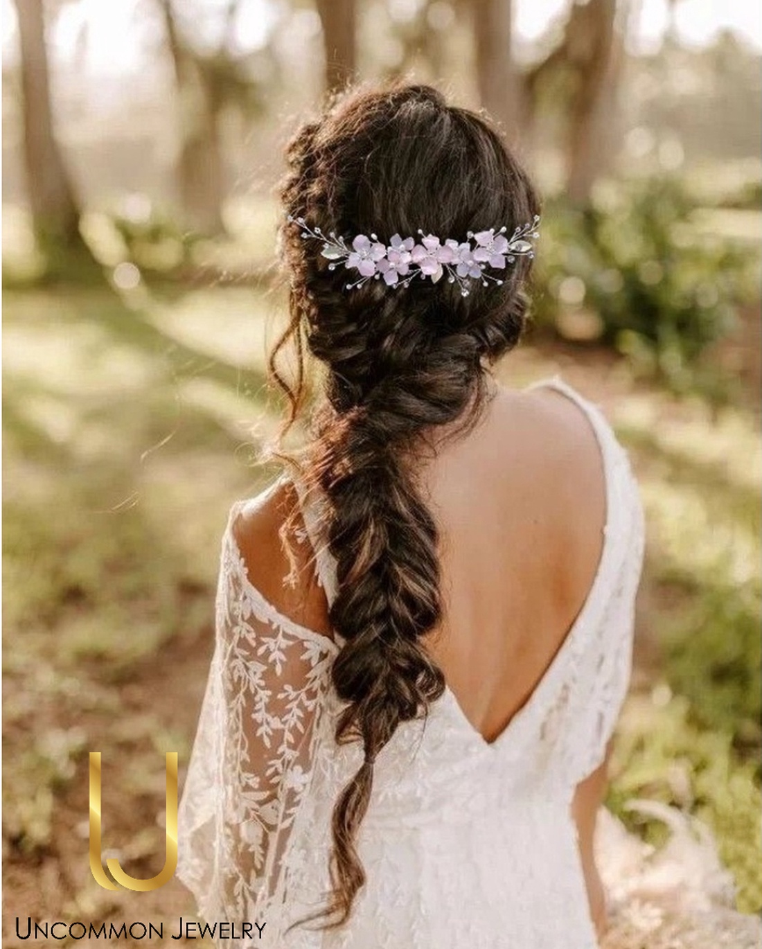 Blossom Mist - accesoriu par - accesorii nuntă - ornamente de păr de nuntă - accesorii păr nuntă - Artynos.ro