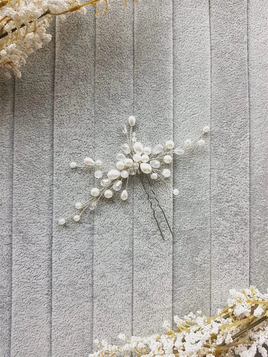 Pin coc mireasa - accesorii nuntă - ornamente de păr de nuntă - accesorii păr nuntă - Artynos.ro