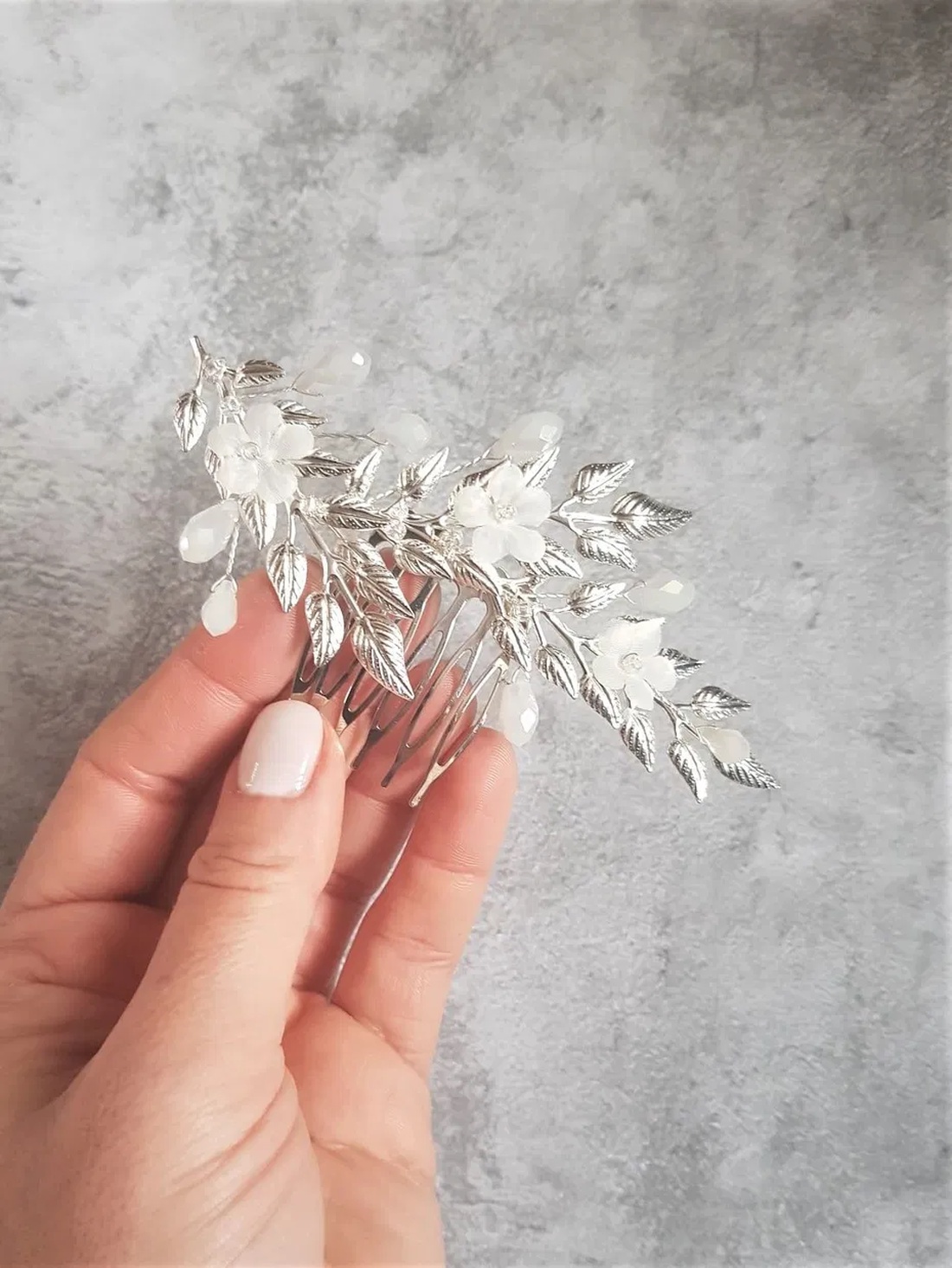 Pieptene mireasa INES - accesorii nuntă - ornamente de păr de nuntă - accesorii păr nuntă - Artynos.ro