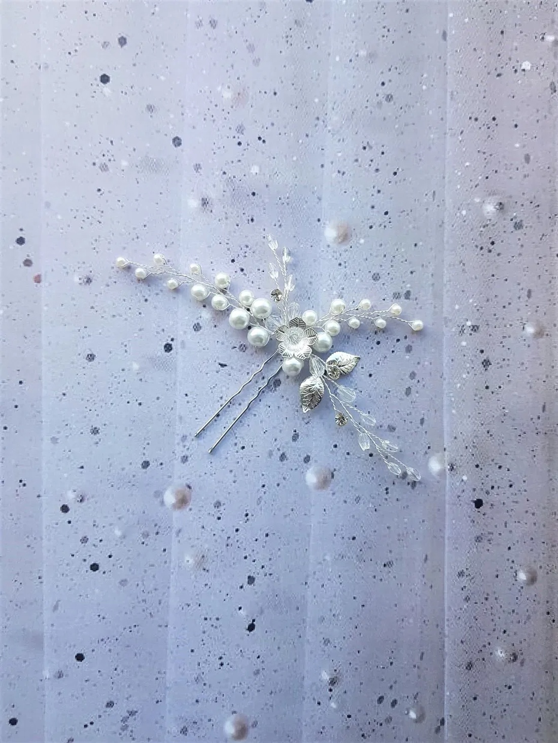 Accesoriu par mireasa/Pin mireasa - accesorii nuntă - ornamente de păr de nuntă - accesorii păr nuntă - Artynos.ro