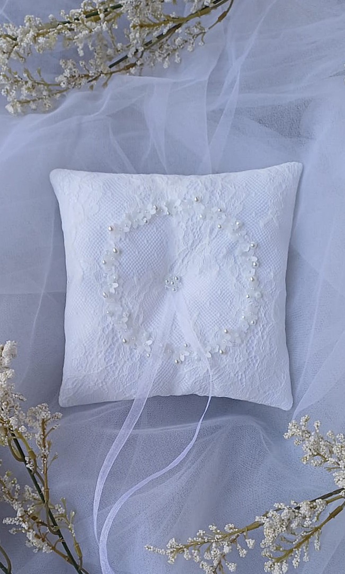 Pernuta verighete - accesorii nuntă - accesorii de nuntă - suport verighete și perne pentru inele - Artynos.ro