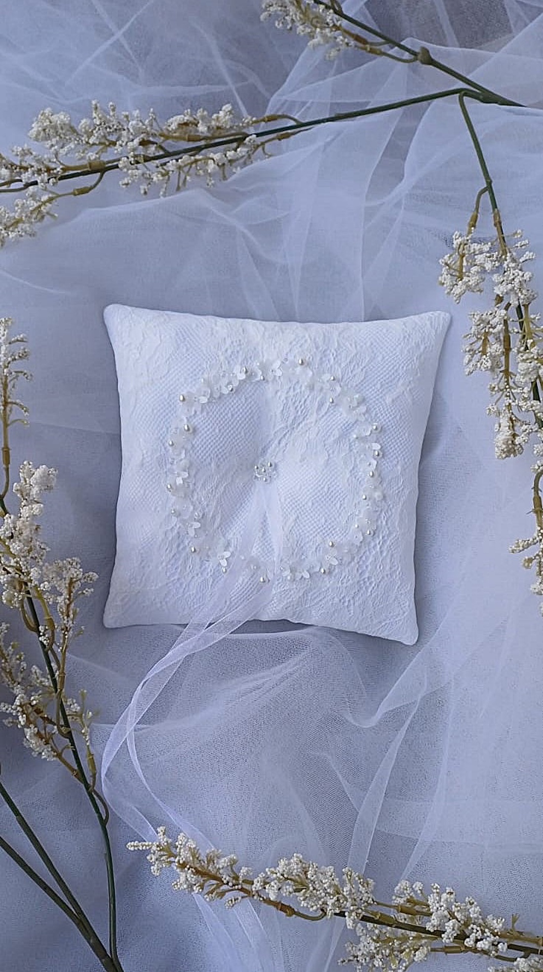 Pernuta verighete - accesorii nuntă - accesorii de nuntă - suport verighete și perne pentru inele - Artynos.ro