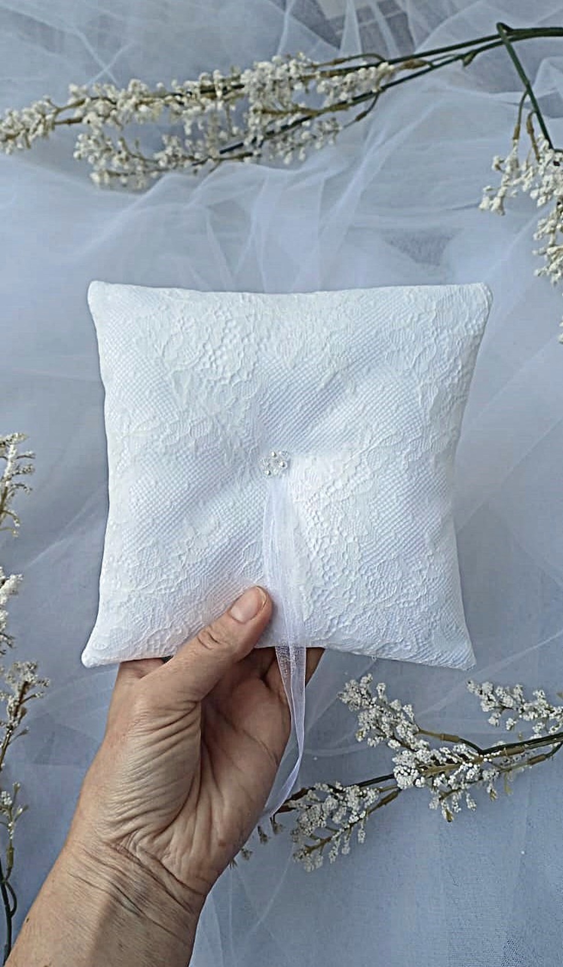 Pernuta pentru verighete - accesorii nuntă - accesorii de nuntă - suport verighete și perne pentru inele - Artynos.ro