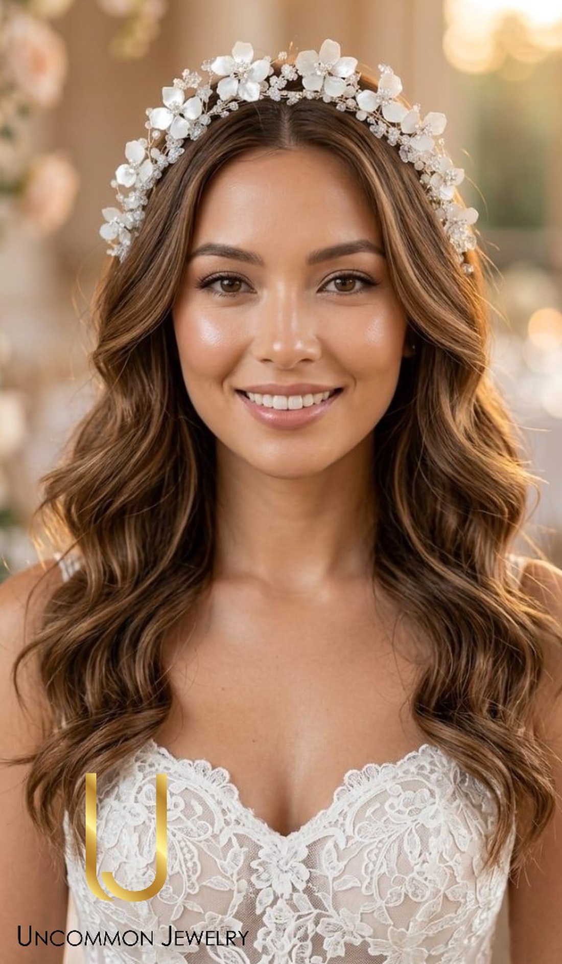 Tiara florala mireasa - Blossom Muse - accesorii nuntă - ornamente de păr de nuntă - accesorii păr nuntă - Artynos.ro