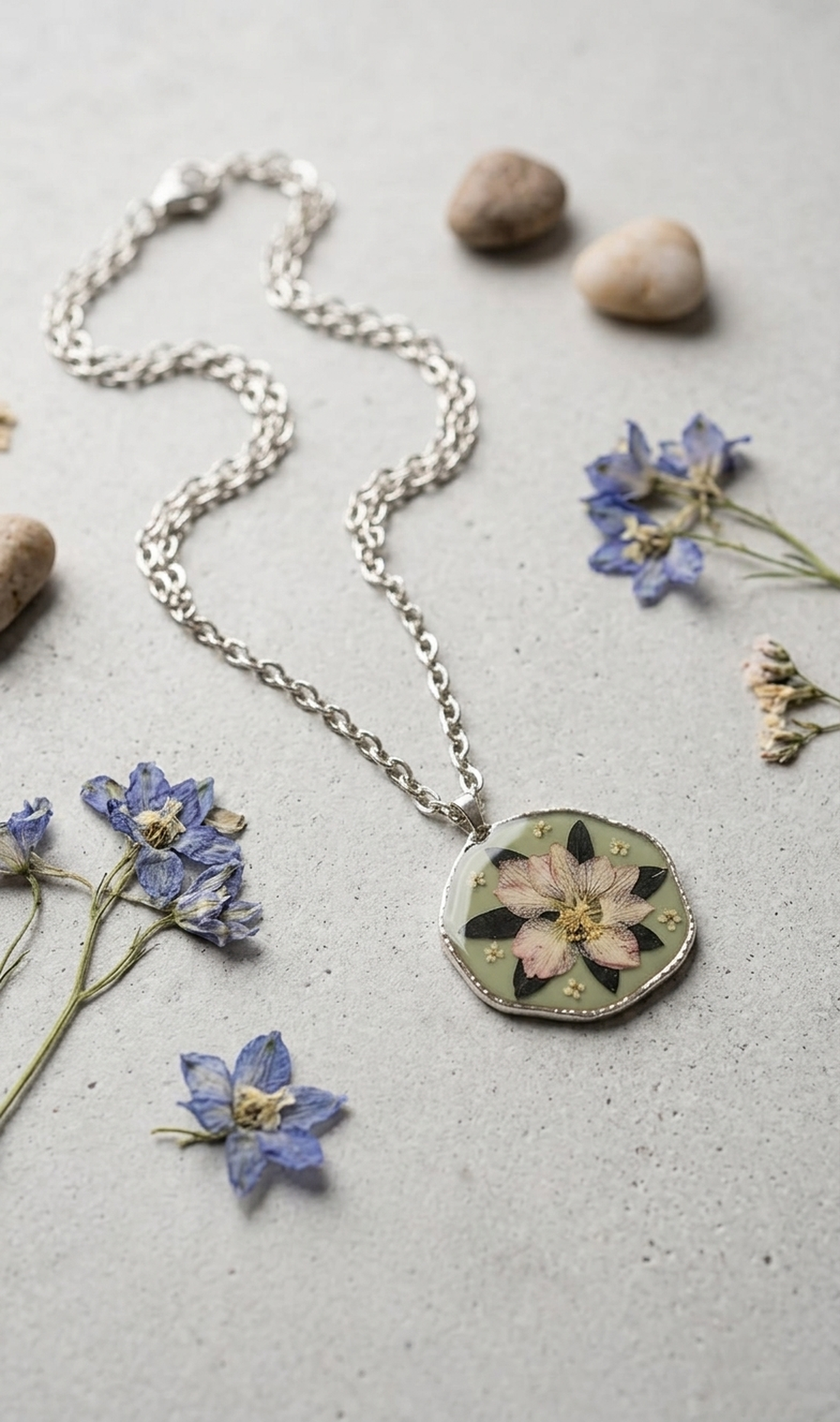 Colier floral - bijuterii - coliere - coliere cu pandative - Artynos.ro