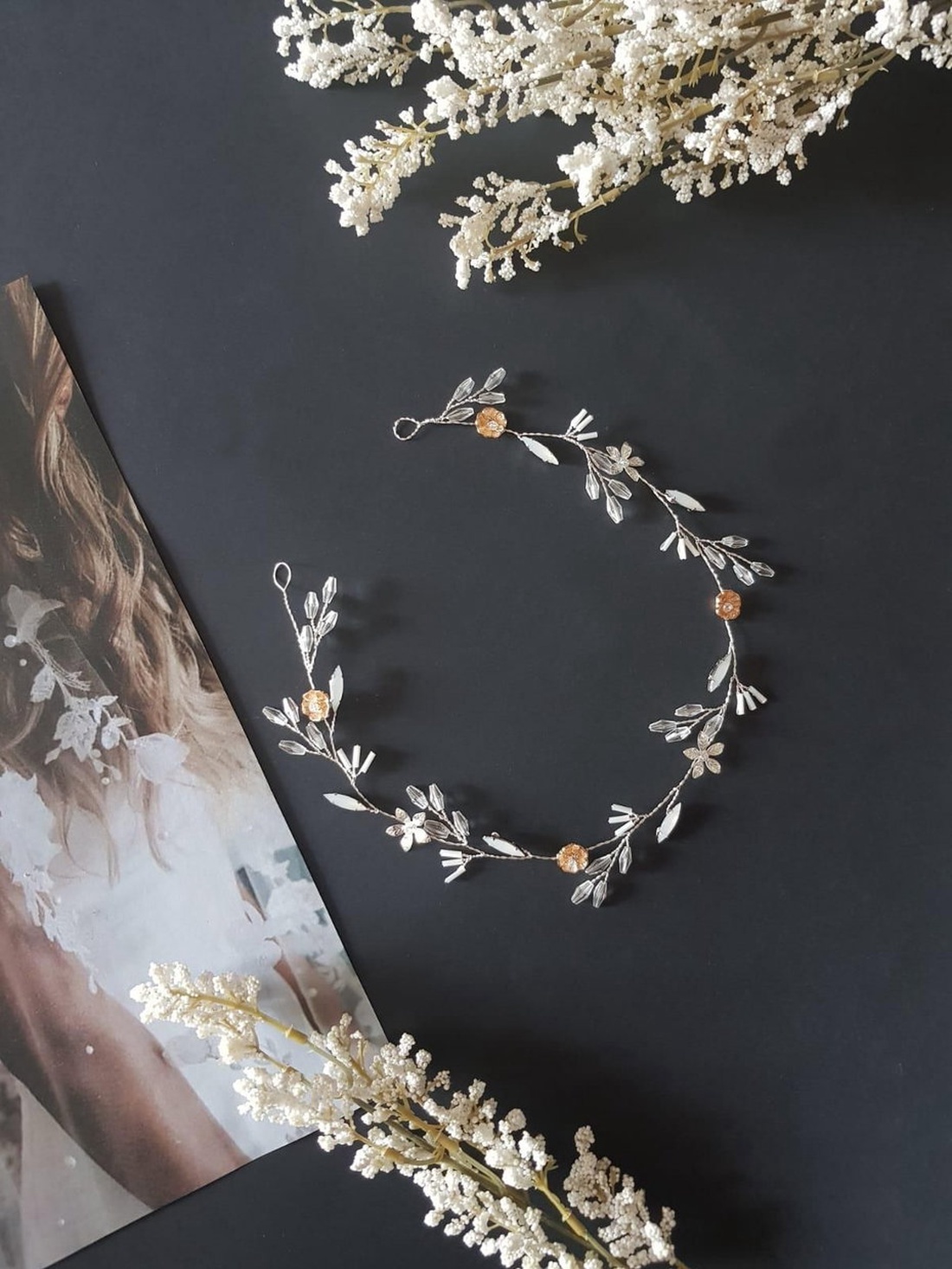 Coronita Cara - accesorii nuntă - ornamente de păr de nuntă - accesorii păr nuntă - Artynos.ro