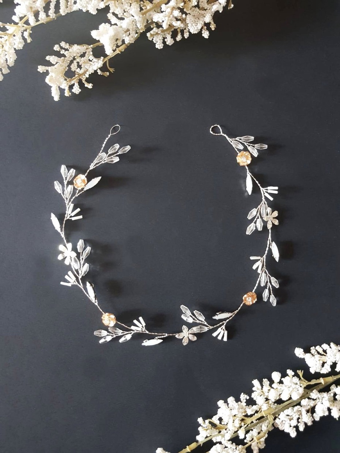 Coronita Cara - accesorii nuntă - ornamente de păr de nuntă - accesorii păr nuntă - Artynos.ro