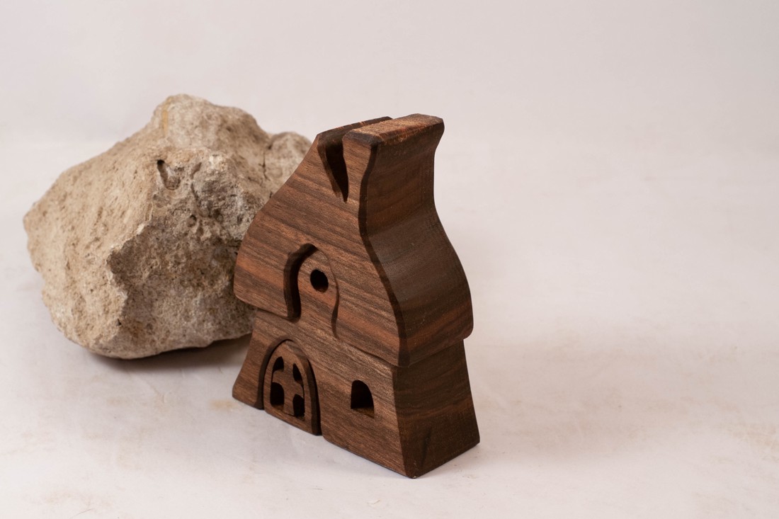  Casă de joacă din lemn, constructor din lemn, puzzle - jucării și echipamente pentru copii - puzzle, jocuri puzzle - puzzle din lemn - Artynos.ro